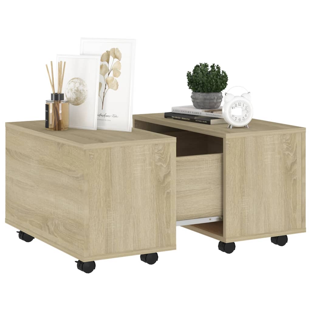 Salongbord sonoma eik 60x60x38 cm konstruert tre
