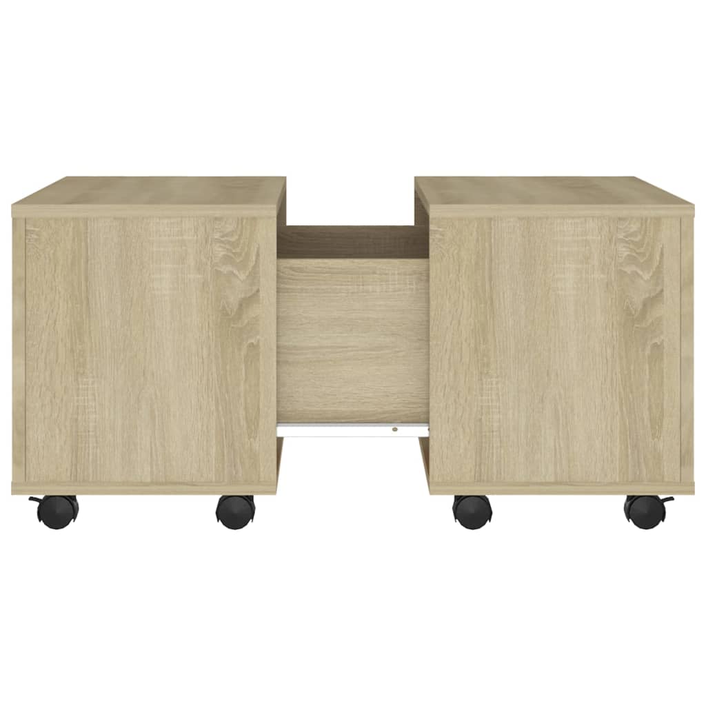 Salongbord sonoma eik 60x60x38 cm konstruert tre
