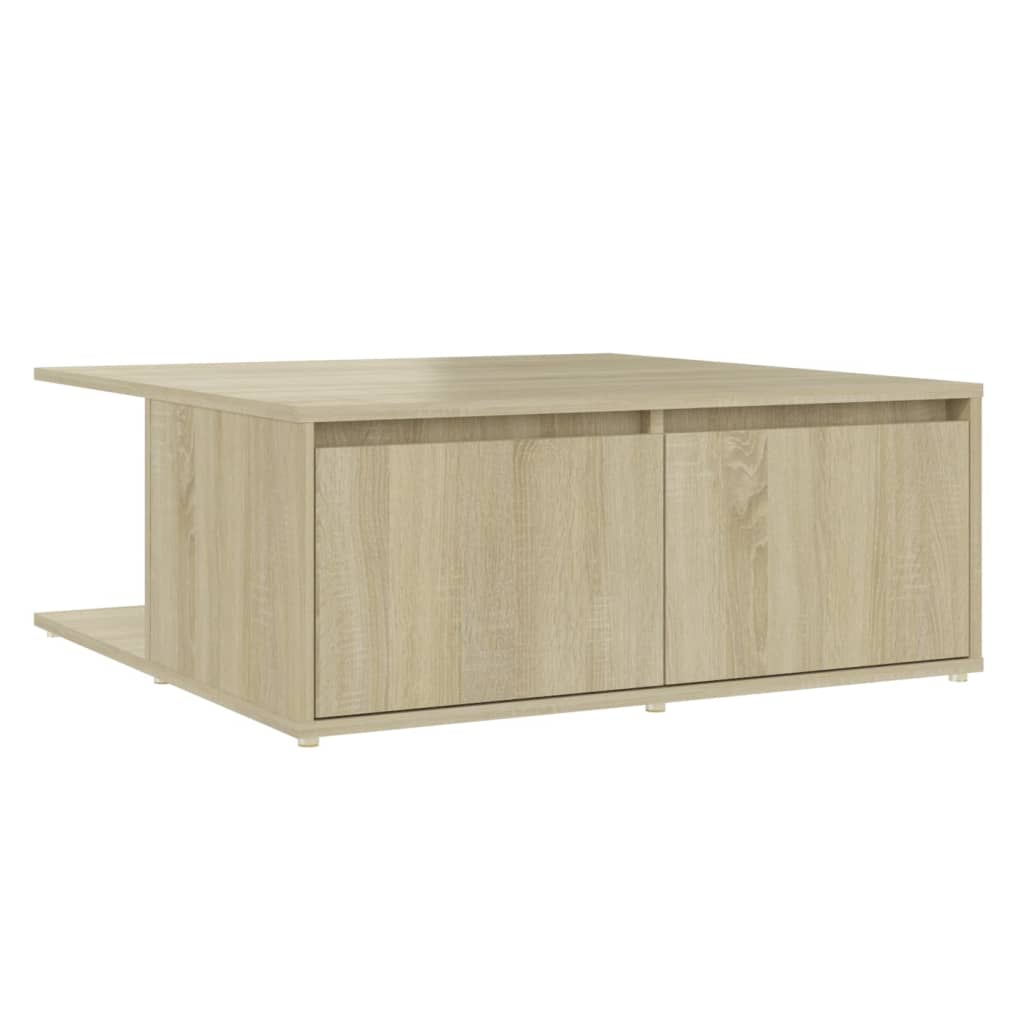 Salongbord sonoma eik 80x80x31 cm konstruert tre