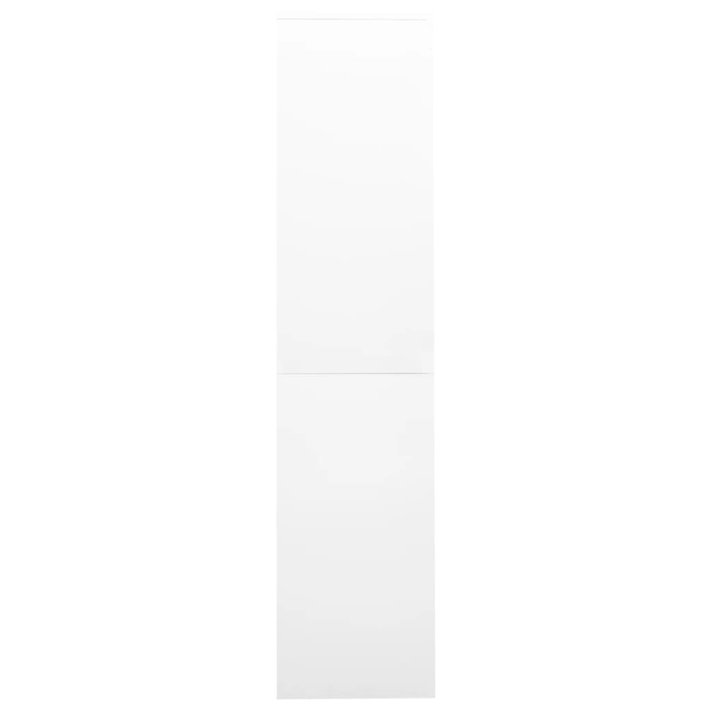 Kontorskap med skyvedør 90x40x180 cm stål hvit