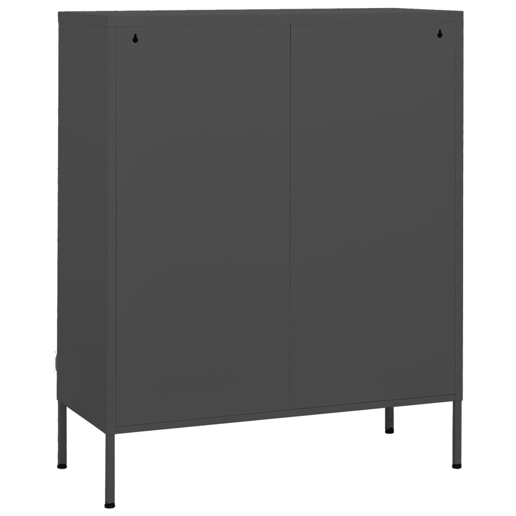 Oppbevaringsskap antrasitt 80x35x101,5 cm stål