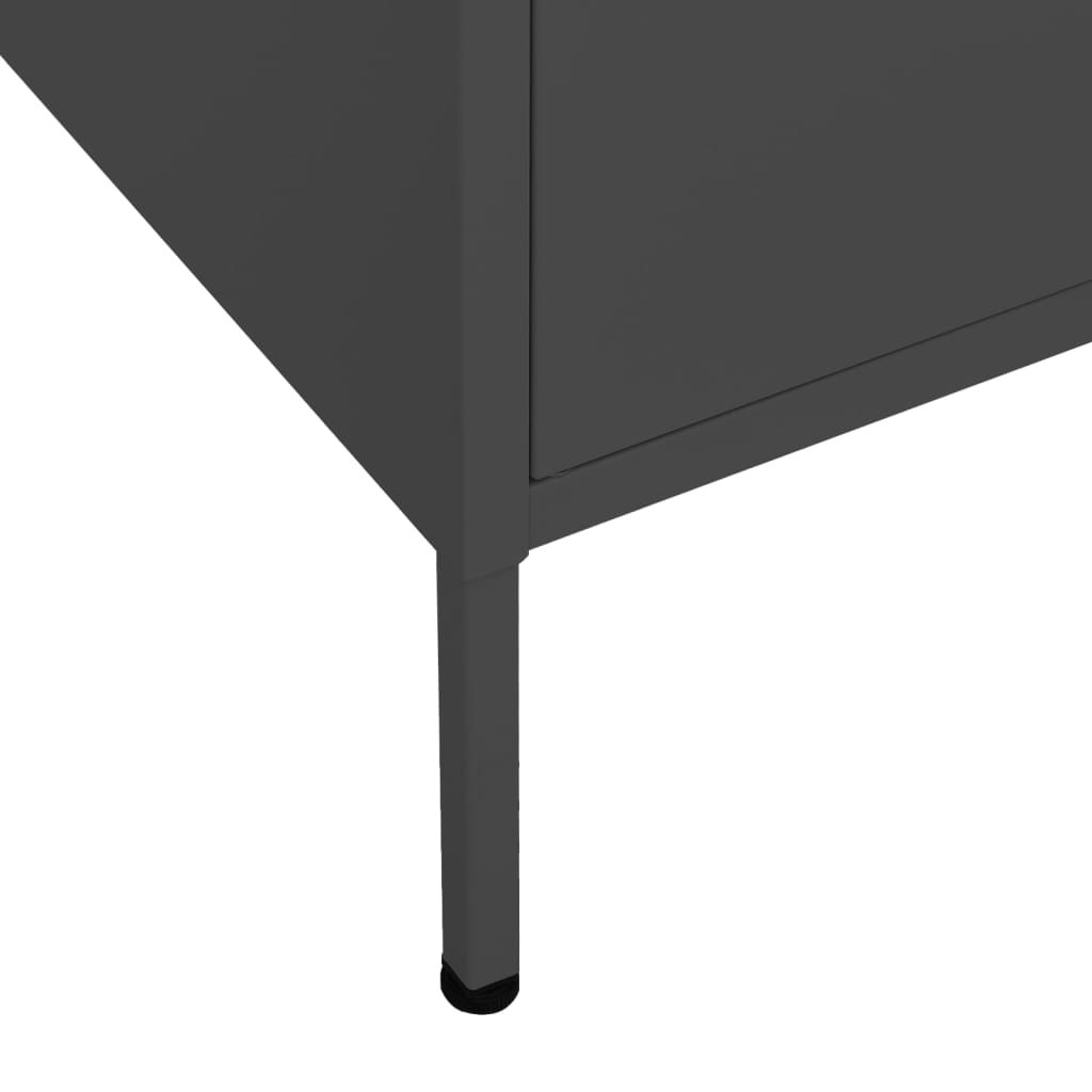 Oppbevaringsskap antrasitt 80x35x101,5 cm stål