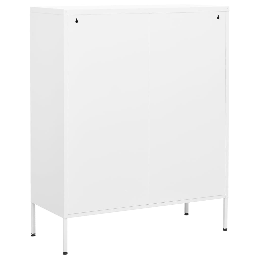 Oppbevaringsskap hvit 80x35x101,5 cm stål