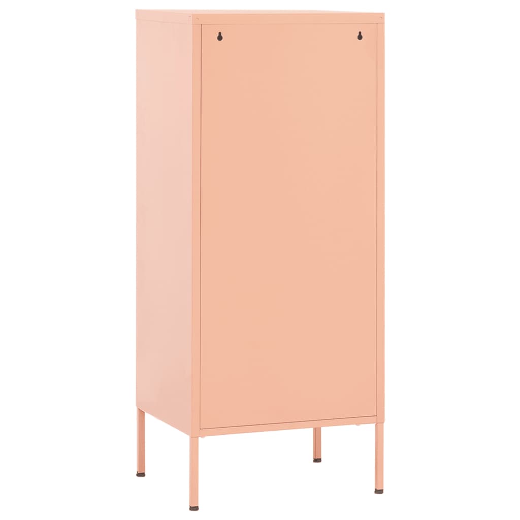 Oppbevaringsskap rosa 42,5x35x101,5 cm stål