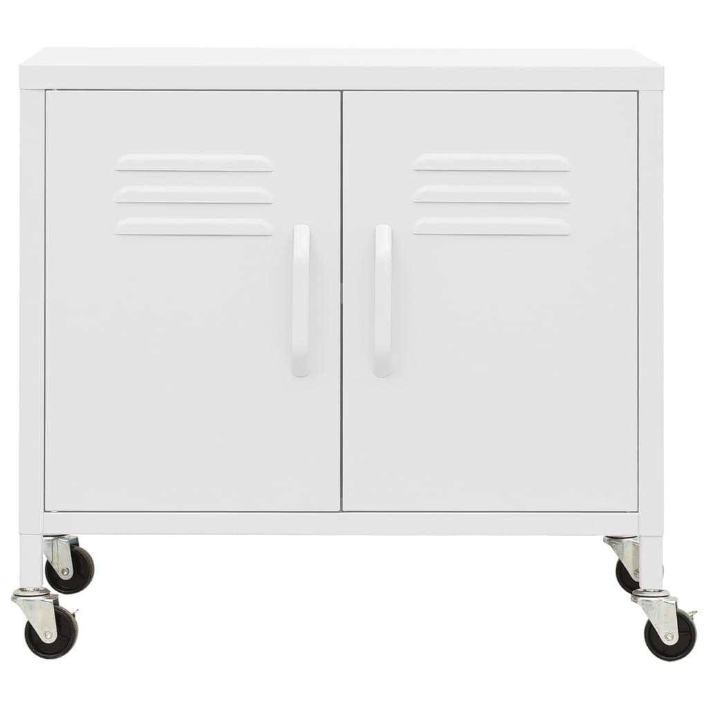 Oppbevaringsskap hvit 60x35x56 cm stål
