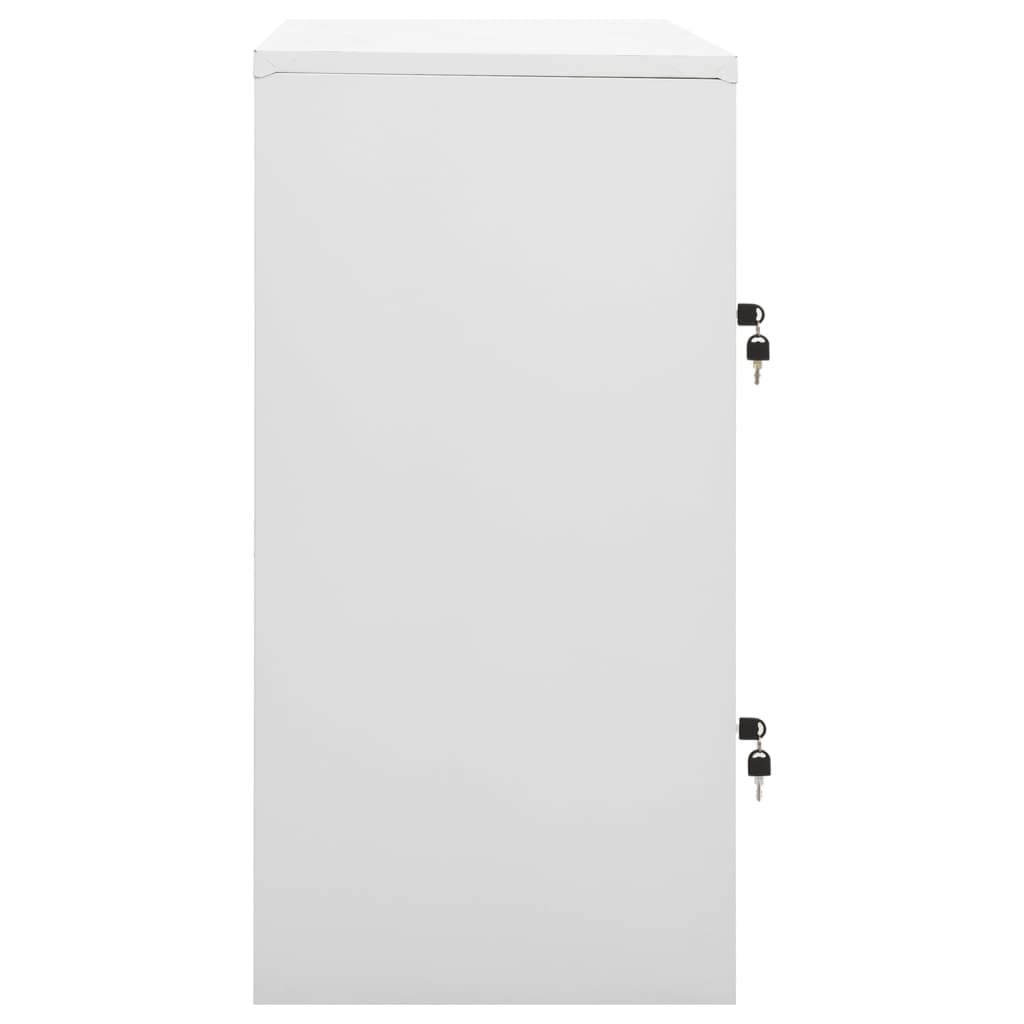 Oppbevaringsskap lysegrå og rød 90x45x92,5 cm stål