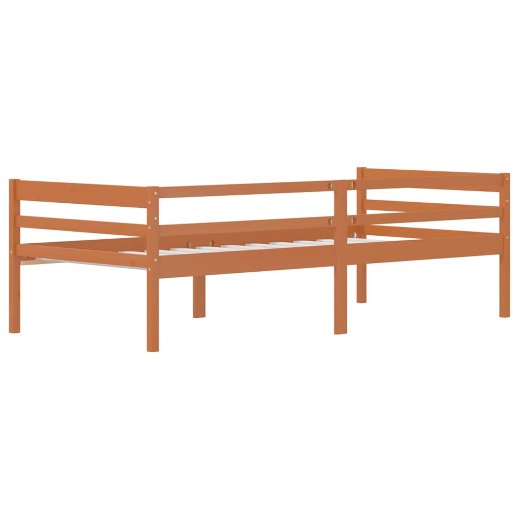 Sengeramme honningbrun heltre furu 90x200 cm