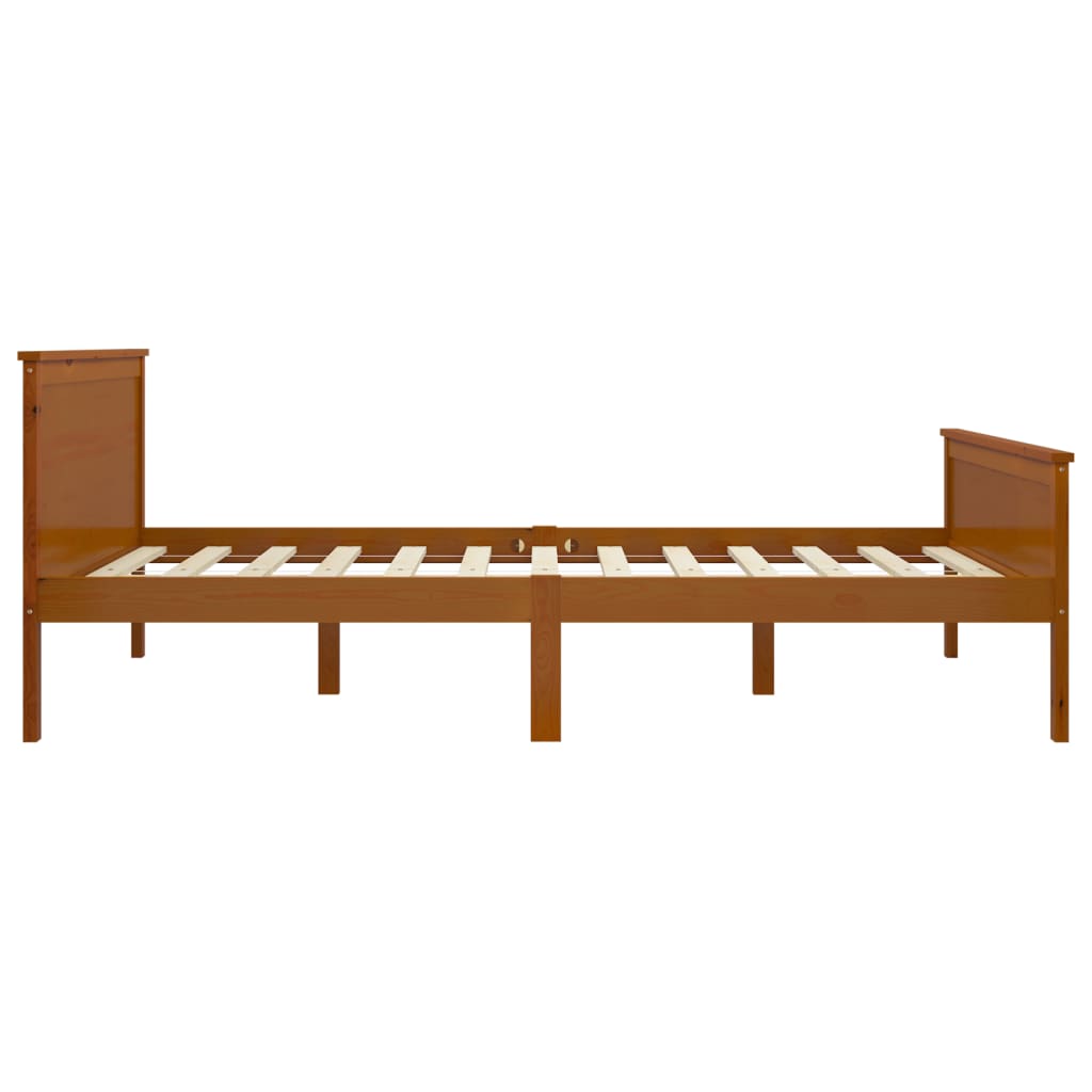 Sengeramme honningbrun heltre furu 120x200 cm