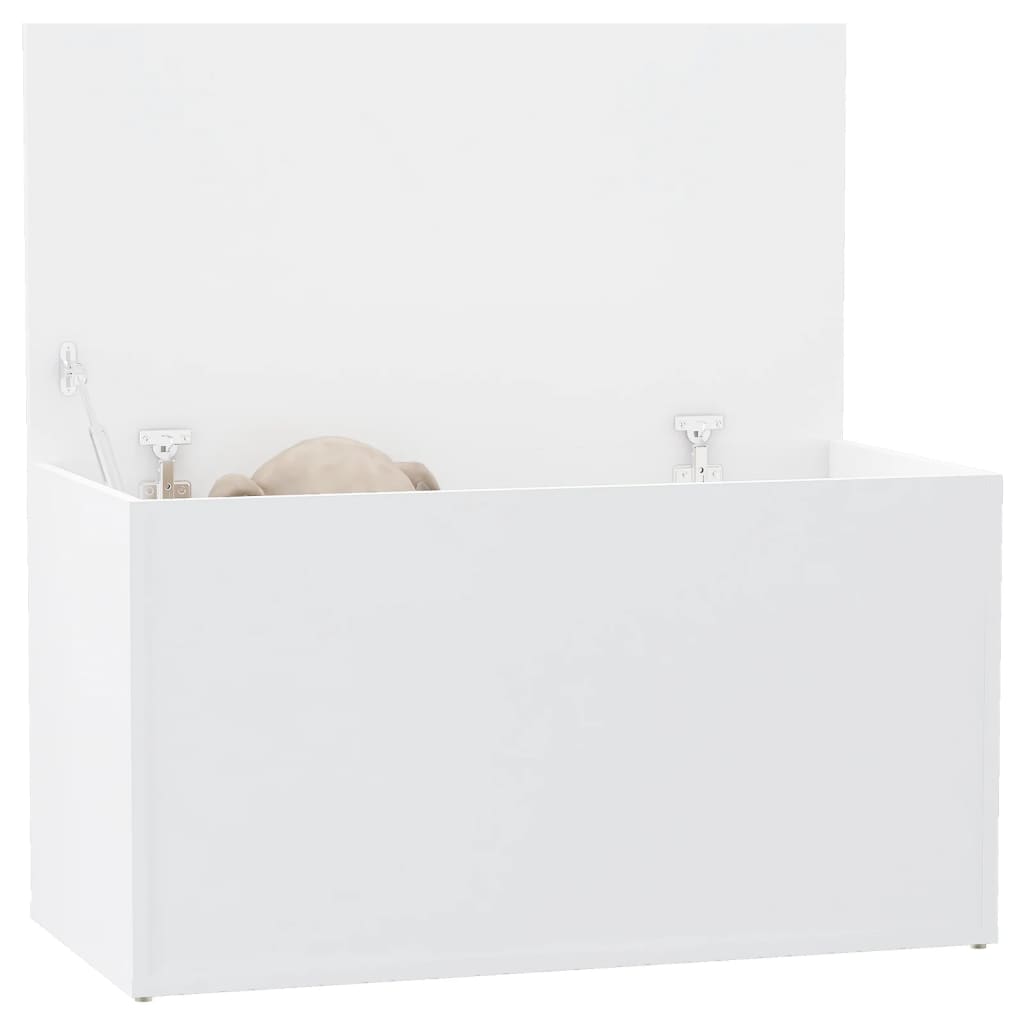Oppbevaringskiste hvit 84x42x46 cm konstruert tre