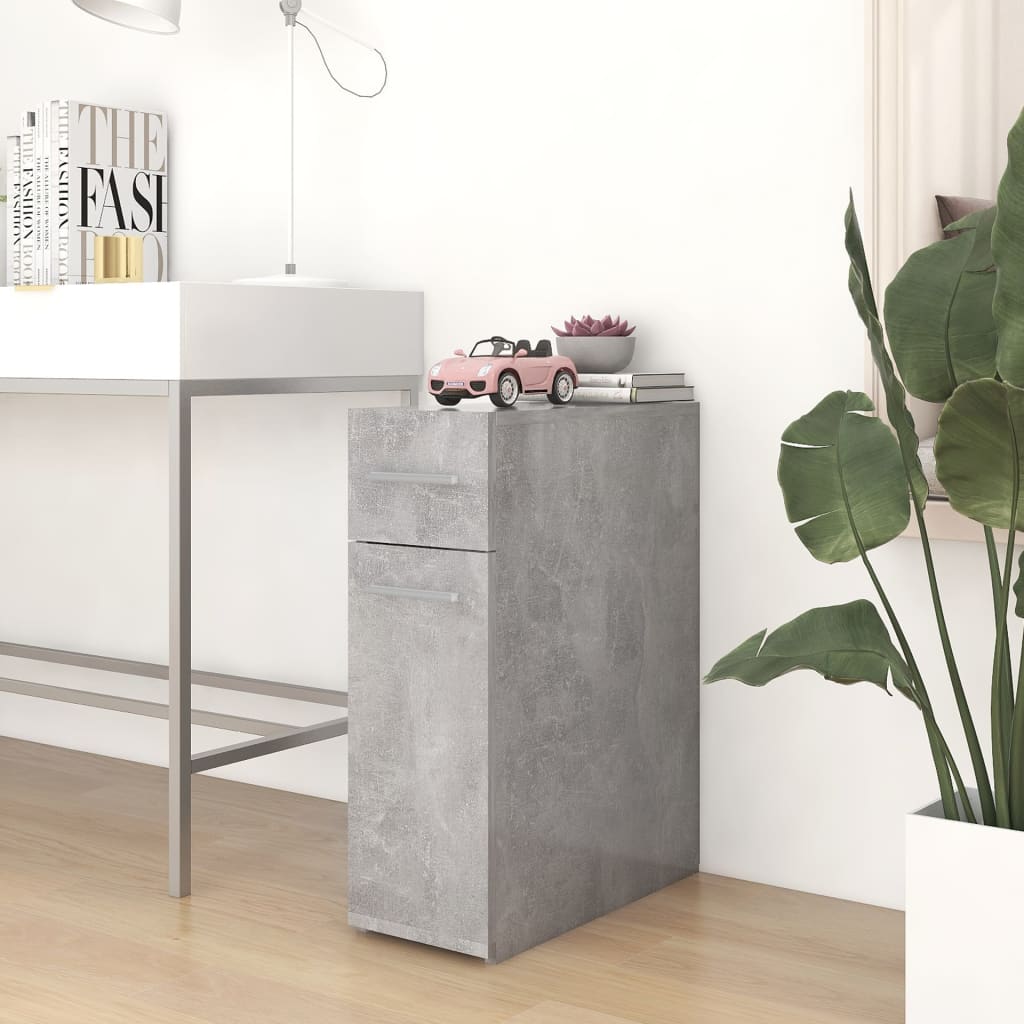 Apotekskap betonggrå 20x45,5x60 cm konstruert tre