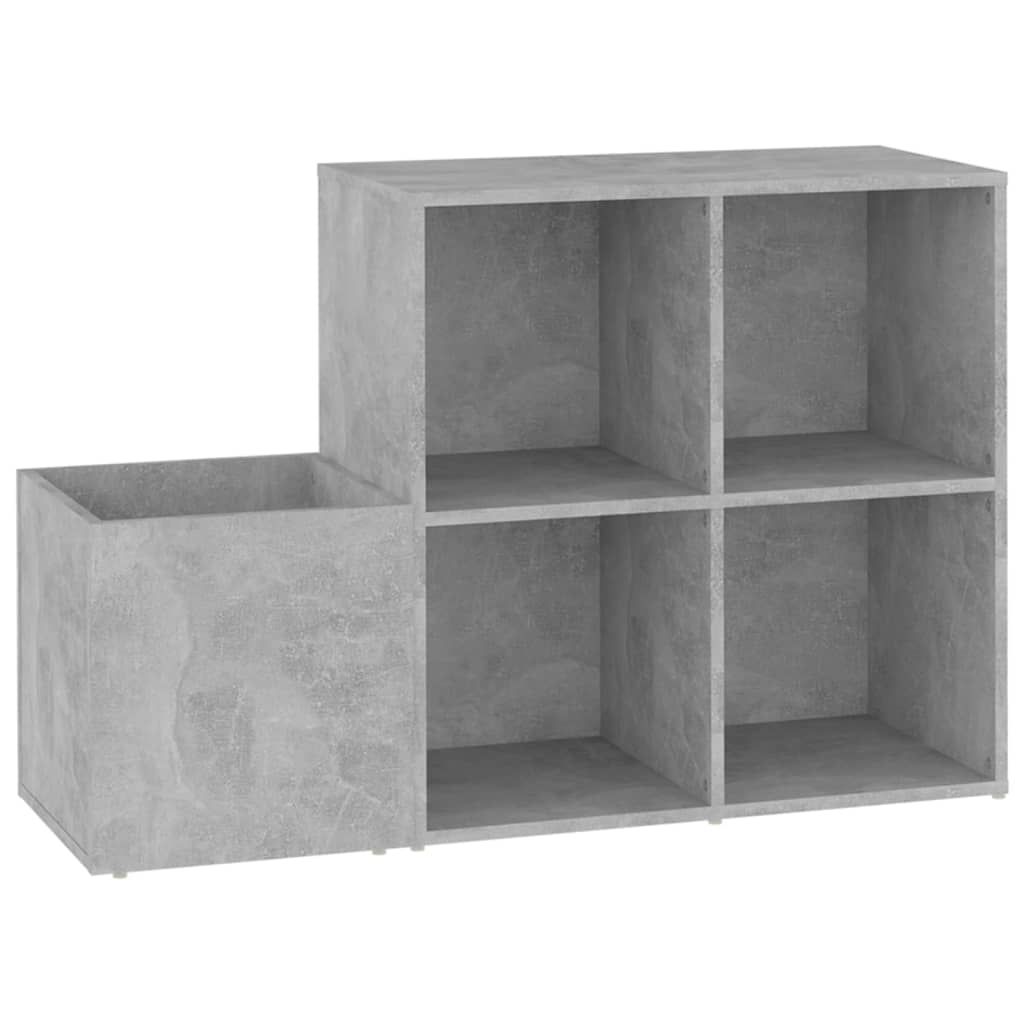 Skoskap for gang betonggrå 105x35,5x70 cm konstruert tre
