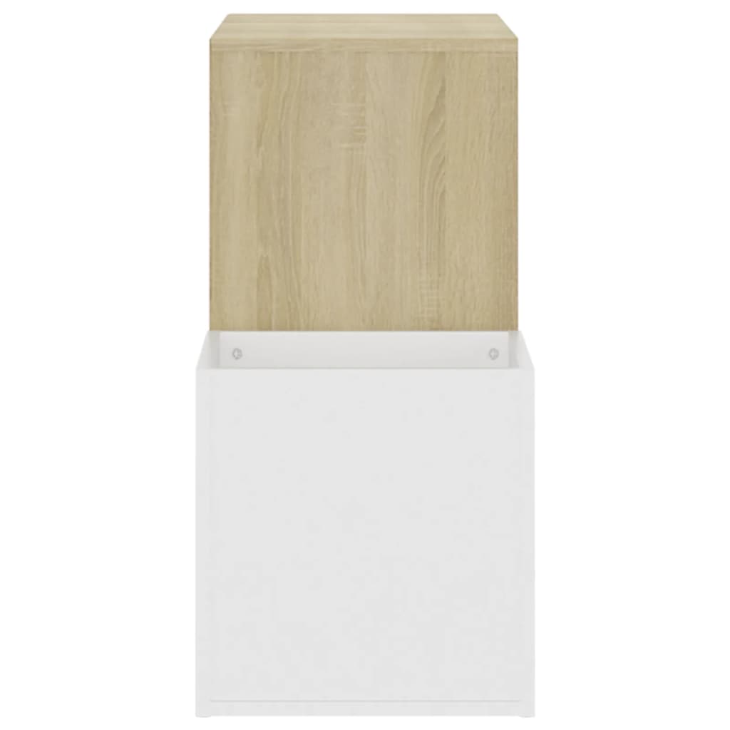Skoskap for gang hvit sonoma eik 105x35,5x70 cm konstruert tre