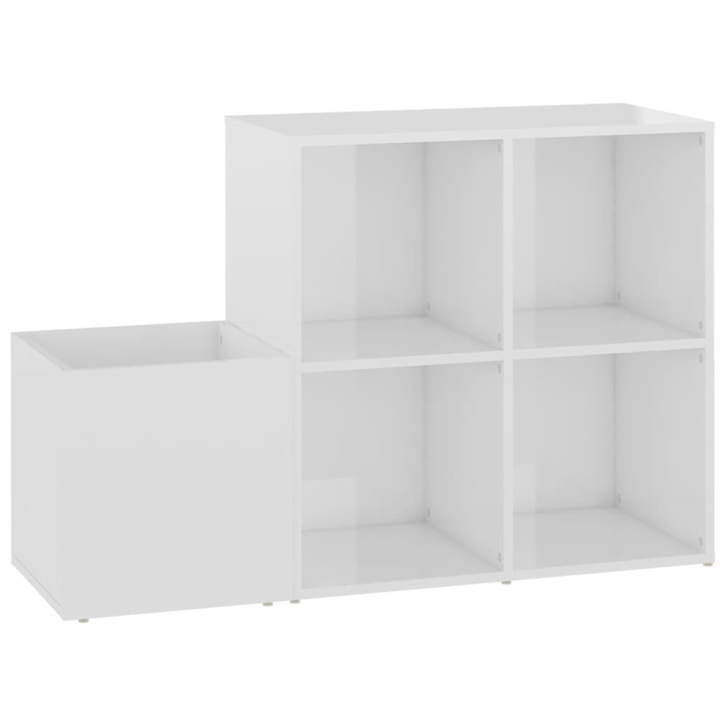 Skoskap for gang høyglans hvit 105x35,5x70 cm konstruert tre