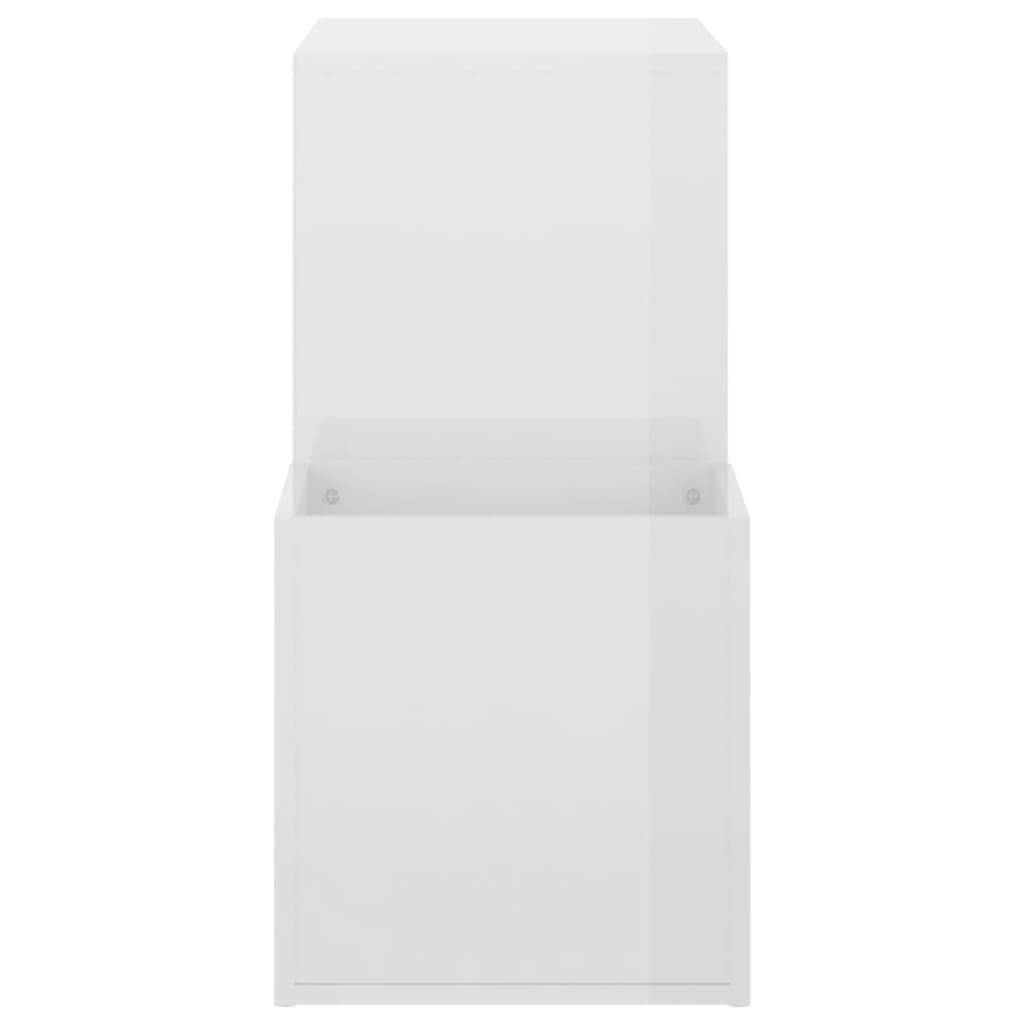 Skoskap for gang høyglans hvit 105x35,5x70 cm konstruert tre