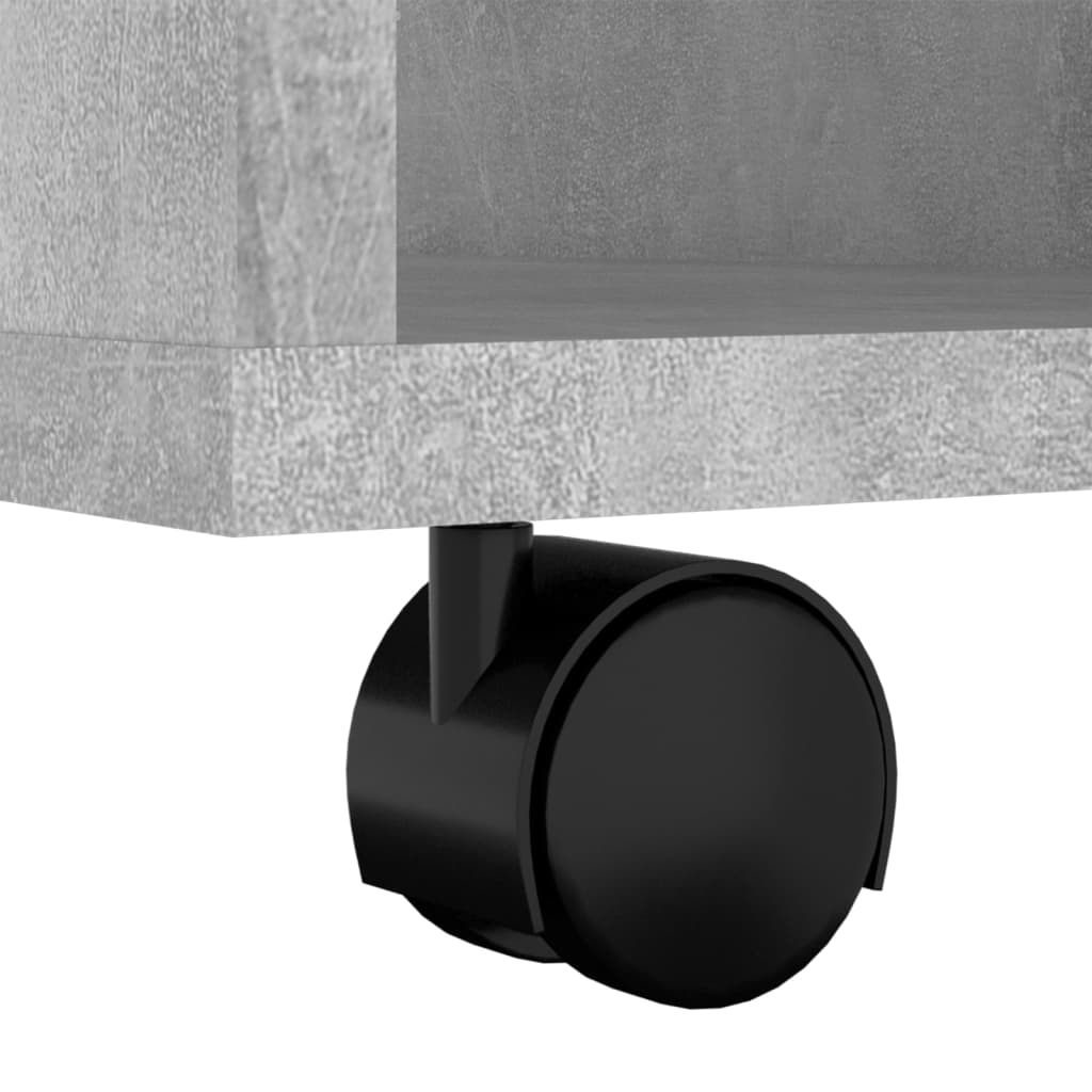 Rulleskap betonggrå 60x53x72 cm konstruert tre