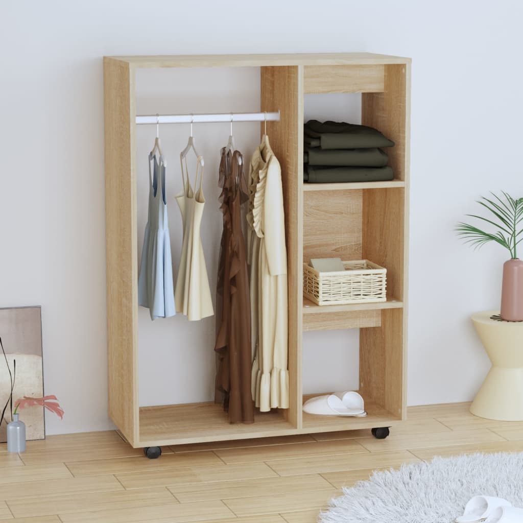 Garderobe sonoma eik 80x40x110 cm konstruert tre