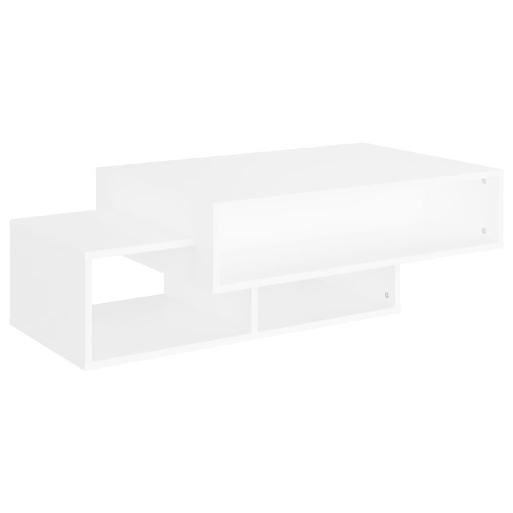 Salongbord hvit 105x55x32 cm konstruert tre