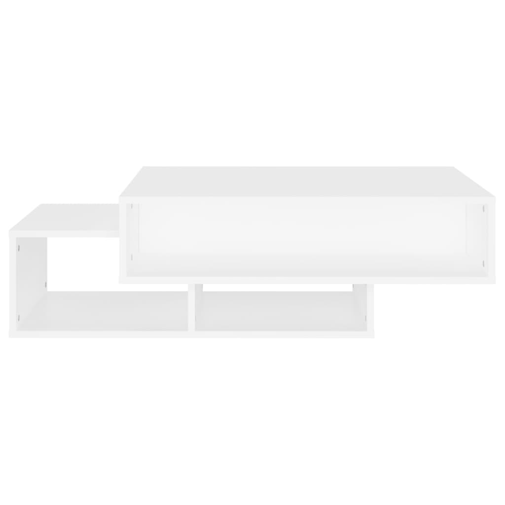 Salongbord hvit 105x55x32 cm konstruert tre