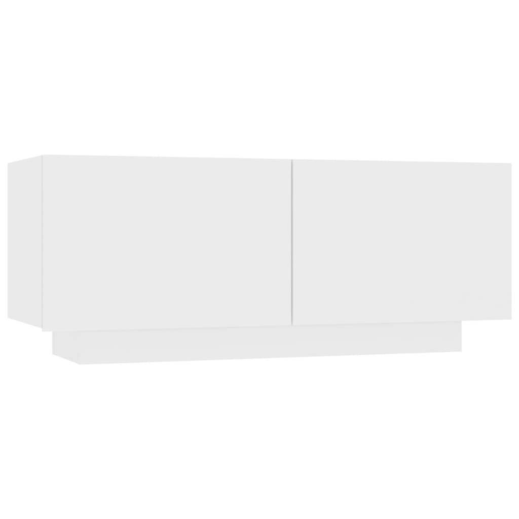 Nattbord hvit 100x35x40 cm konstruert tre
