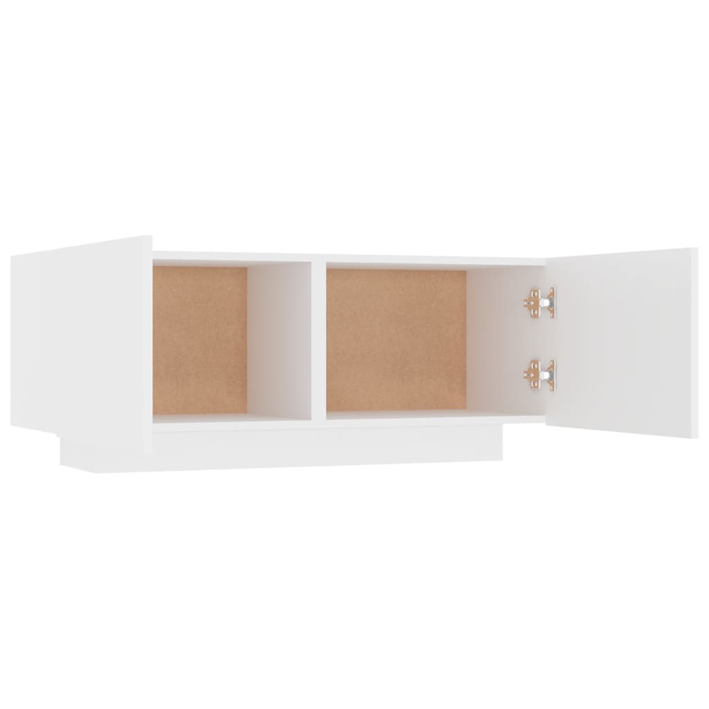 Nattbord hvit 100x35x40 cm konstruert tre