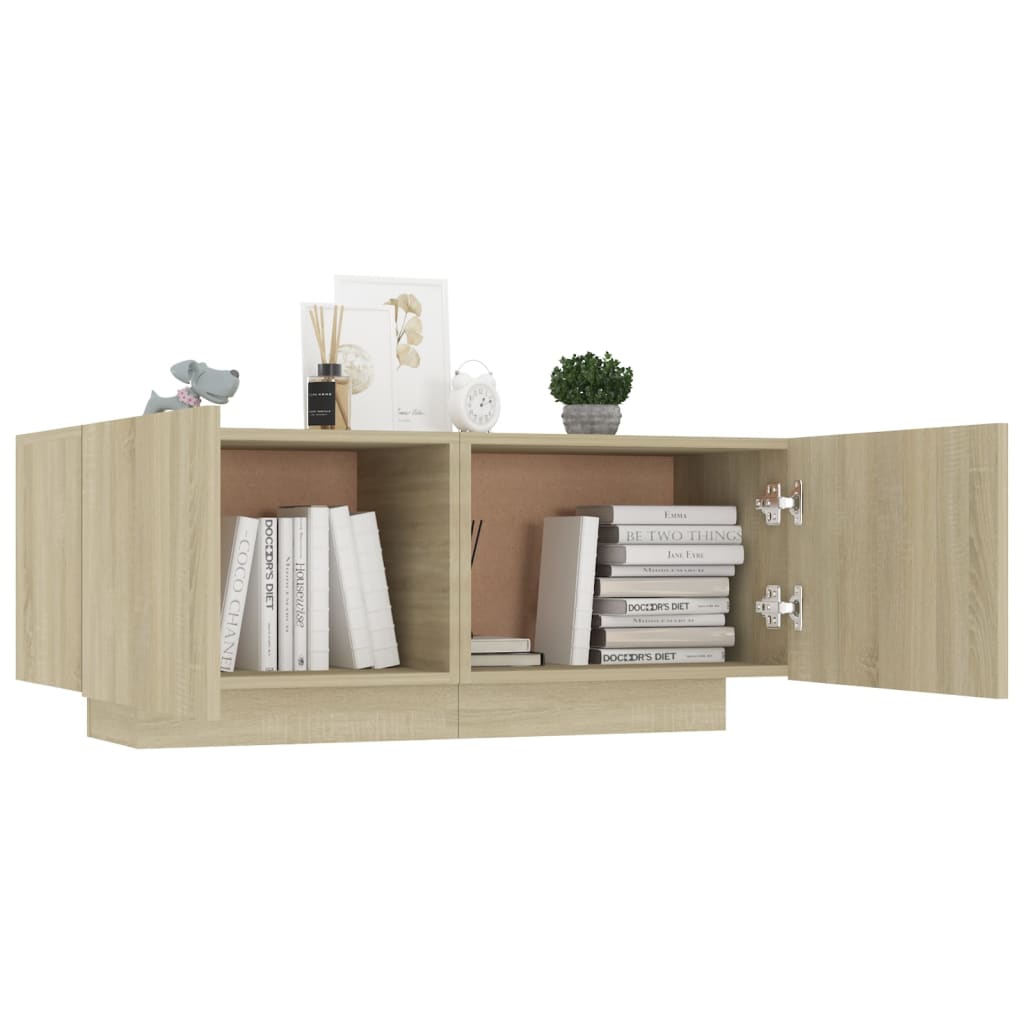 Nattbord sonoma eik 100x35x40 cm konstruert tre