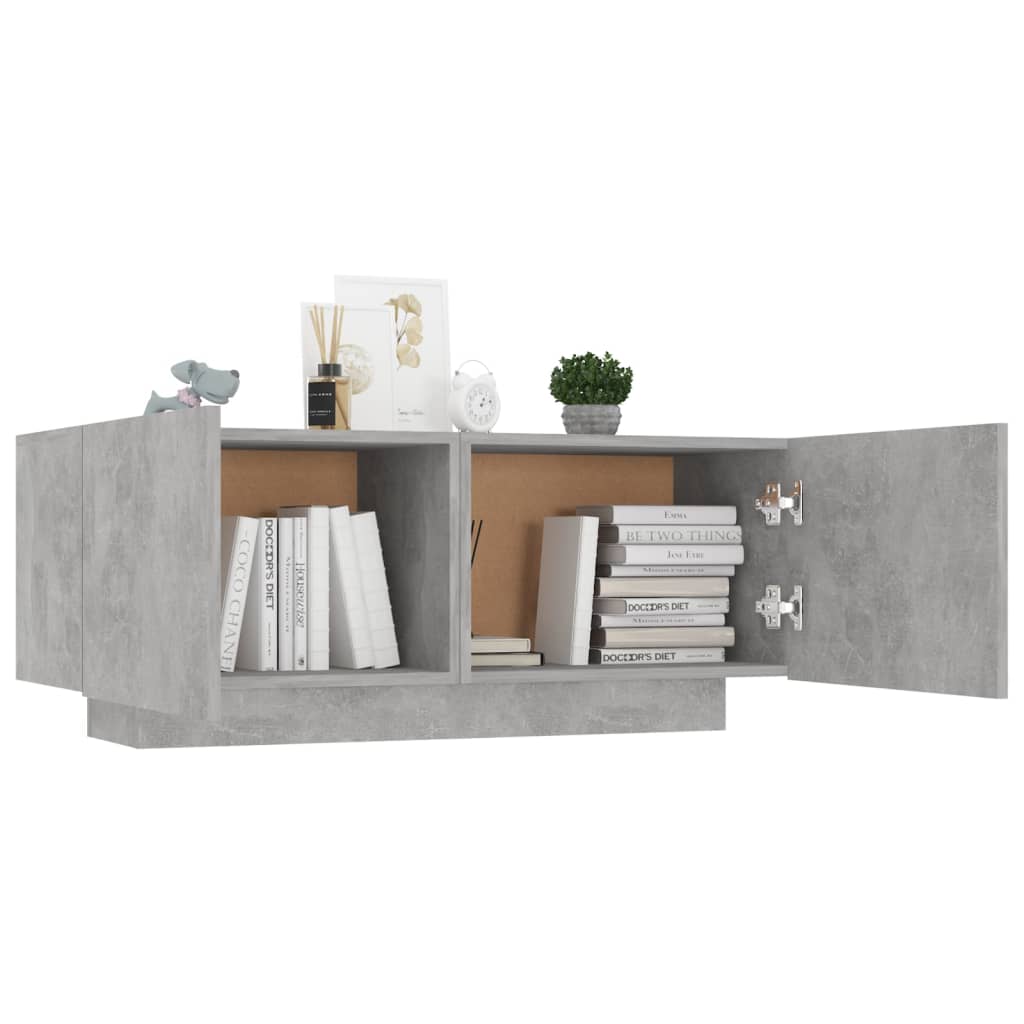 Nattbord betonggrå 100x35x40 cm konstruert tre