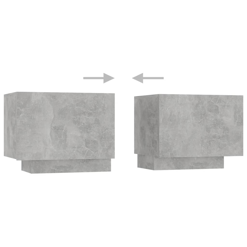 Nattbord betonggrå 100x35x40 cm konstruert tre