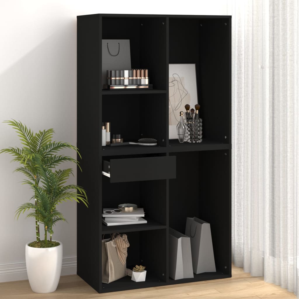 Sminkeskap svart 80x40x75 cm konstruert tre