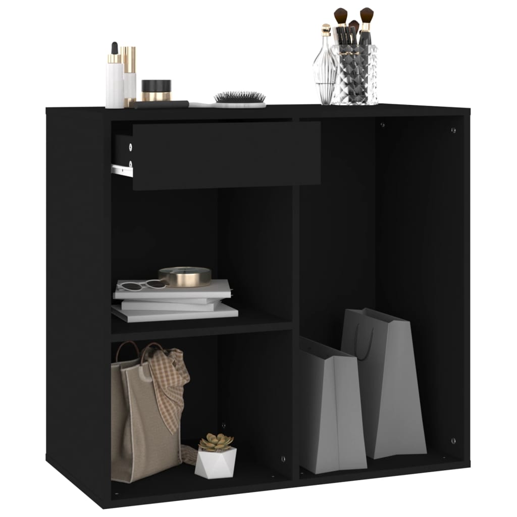 Sminkeskap svart 80x40x75 cm konstruert tre
