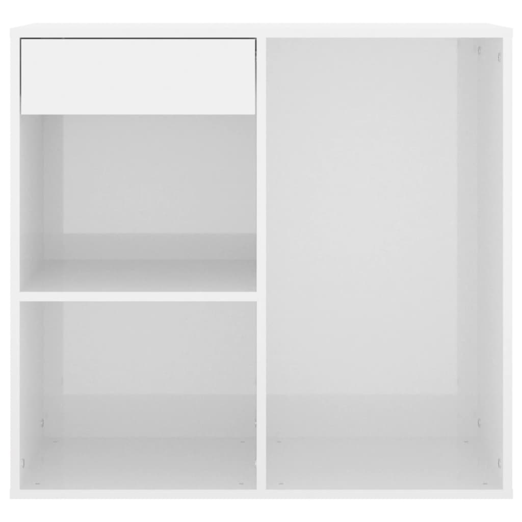 Sminkeskap høyglans hvit 80x40x75 cm konstruert tre