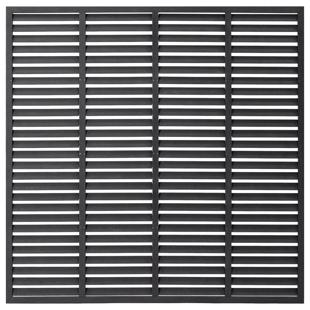 Lamellgjerde WPC 180x180 cm grå