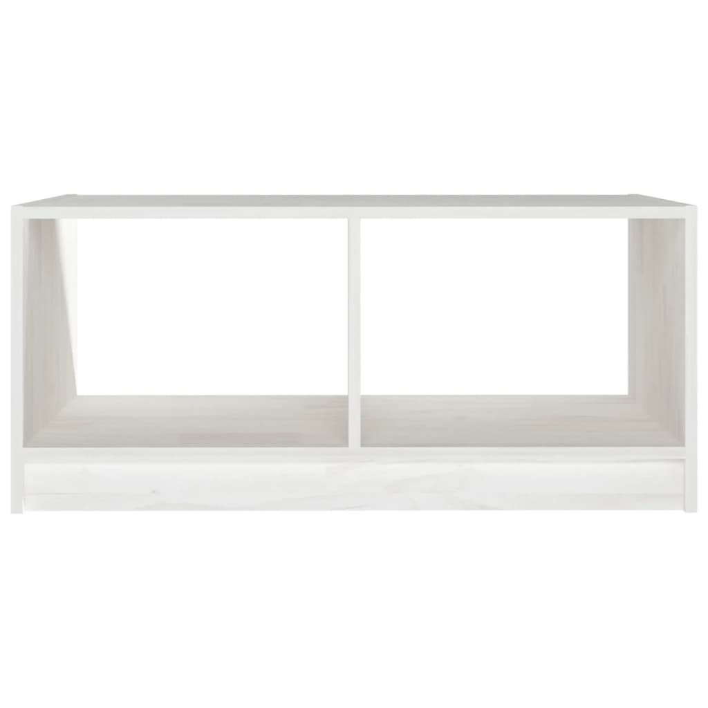 Salongbord 75x50x33,5 cm heltre furu hvit