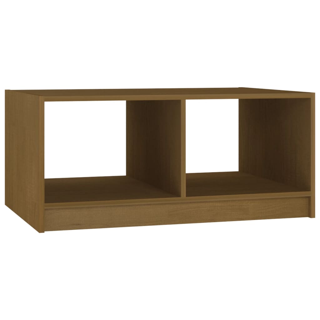Salongbord 75x50x33,5 cm heltre furu honningbrun