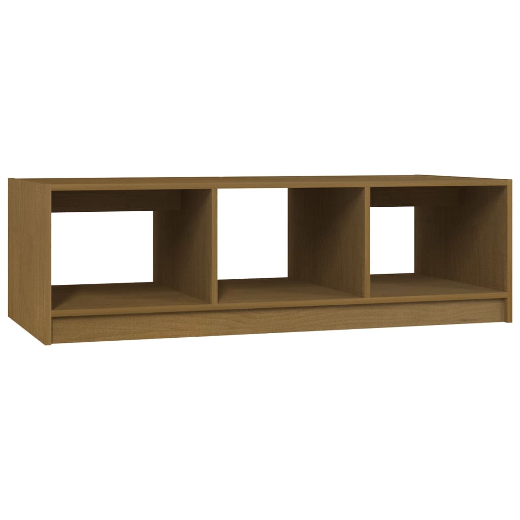 Salongbord 110x50x34 cm heltre furu honningbrun