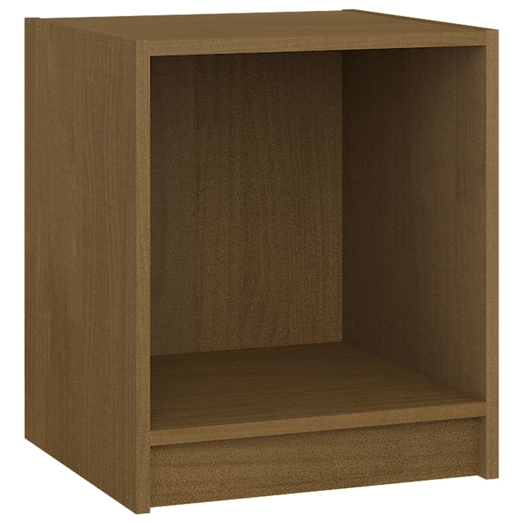 Nattbord 2 stk honningbrun 35,5x33,5x41,5 cm heltre furu