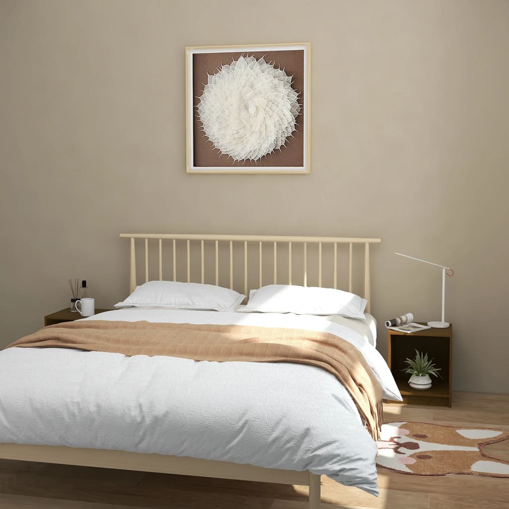 Nattbord 2 stk honningbrun 35,5x33,5x41,5 cm heltre furu