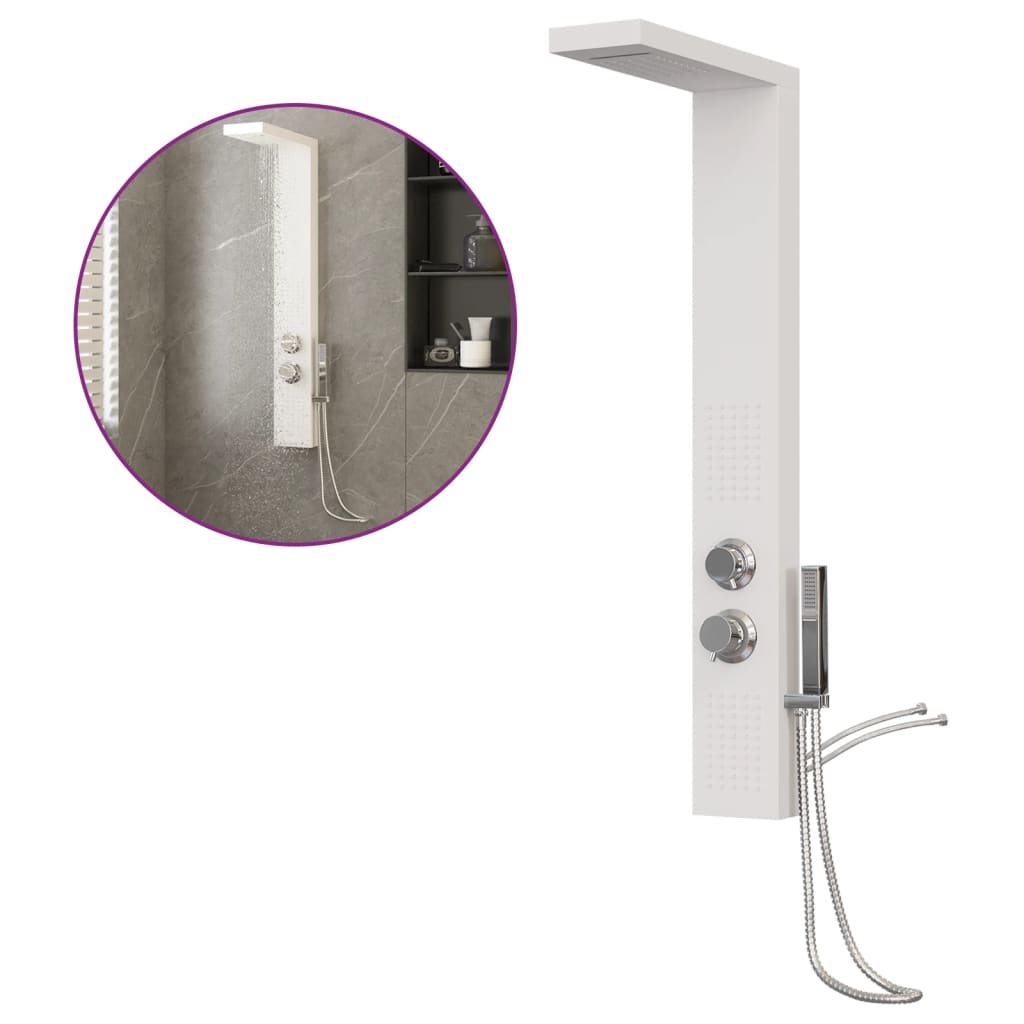 Dusjpanel aluminium hvit