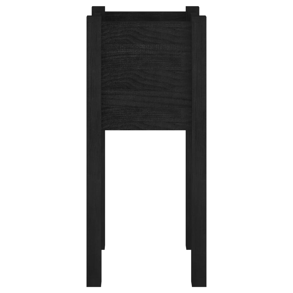 Plantekasse svart 31x31x70 cm heltre furu