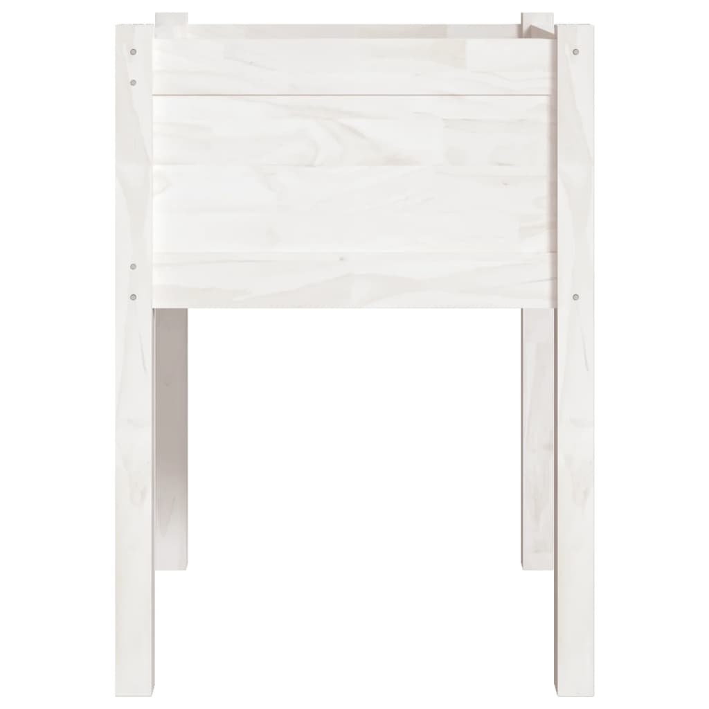 Plantekasser 2 stk hvit 50x50x70 cm heltre furu