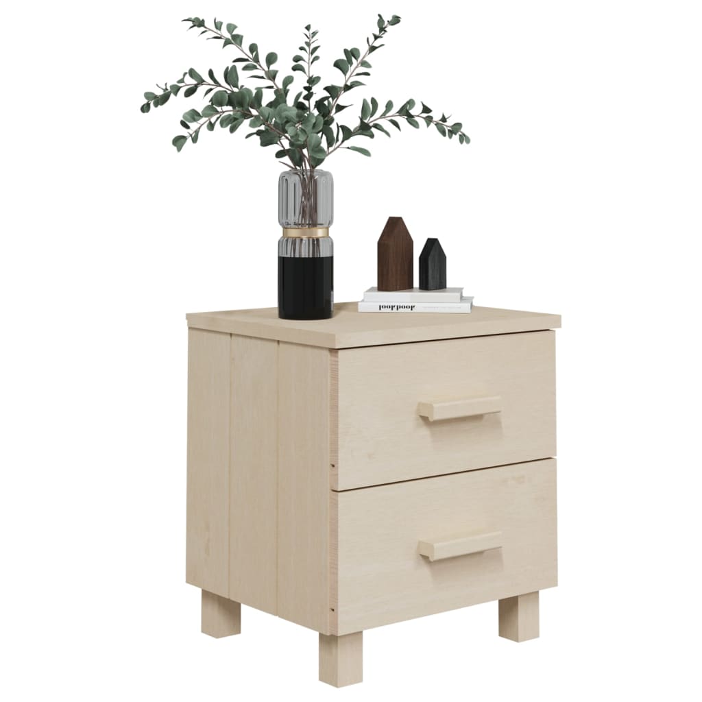 Nattbord HAMAR 2 stk honningbrun 40x35x44,5 cm heltre