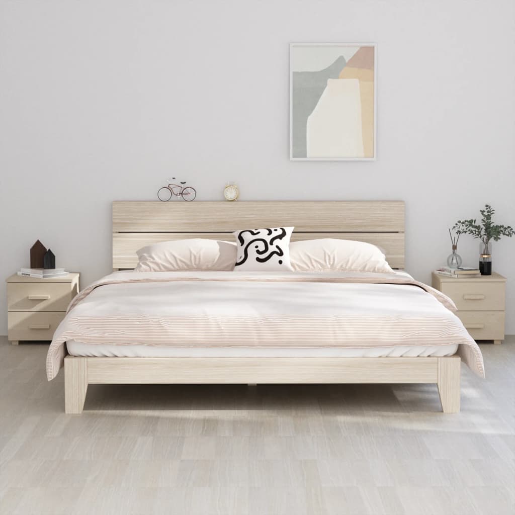 Nattbord HAMAR 2 stk honningbrun 40x35x44,5 cm heltre