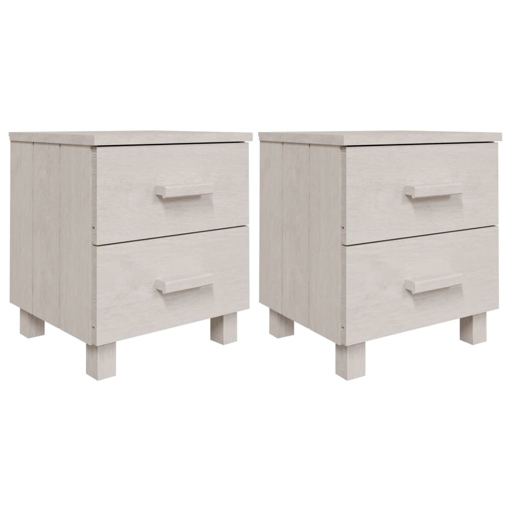 Nattbord HAMAR 2 stk hvit 40x35x44,5 cm heltre