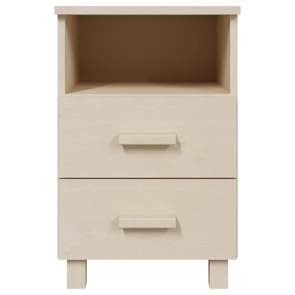 Nattbord HAMAR 2 stk honningbrun 40x35x62 cm heltre