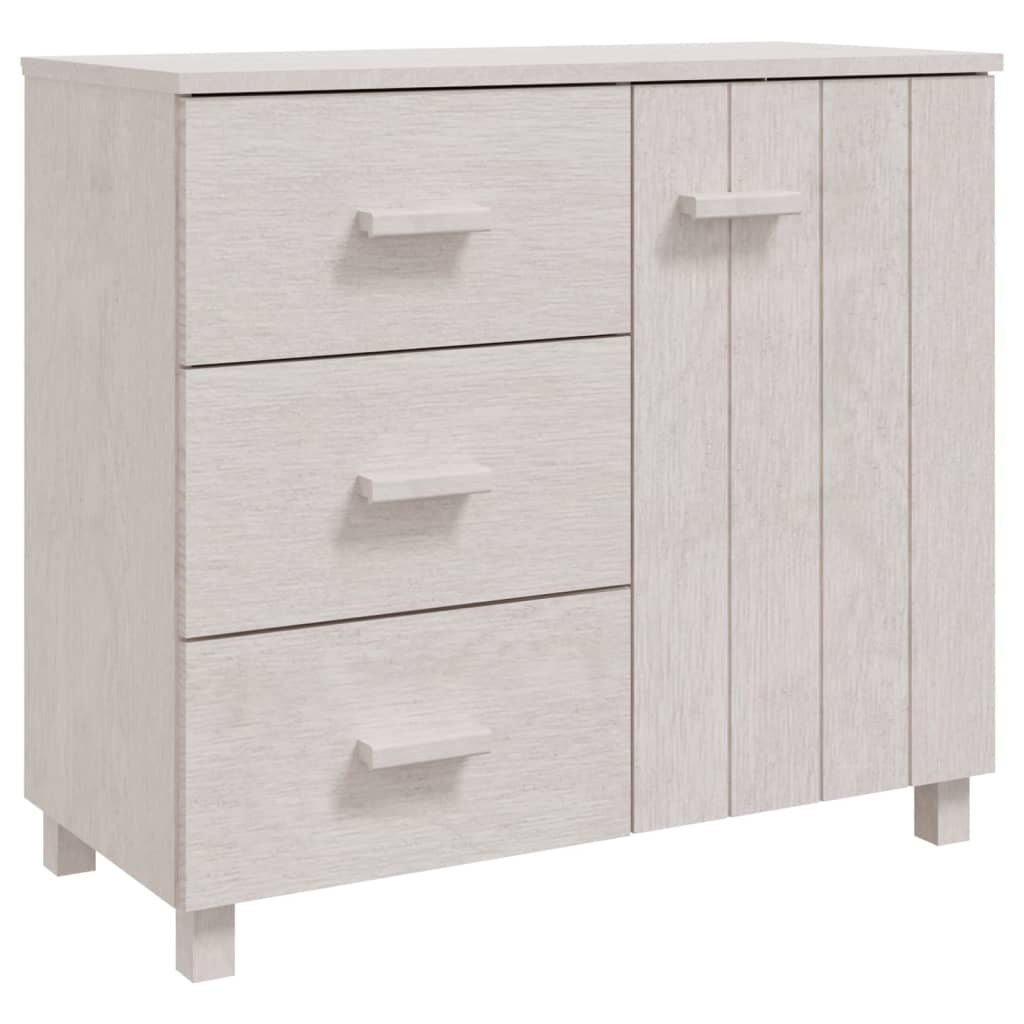 Skjenk HAMAR hvit 90x40x80 cm heltre furu