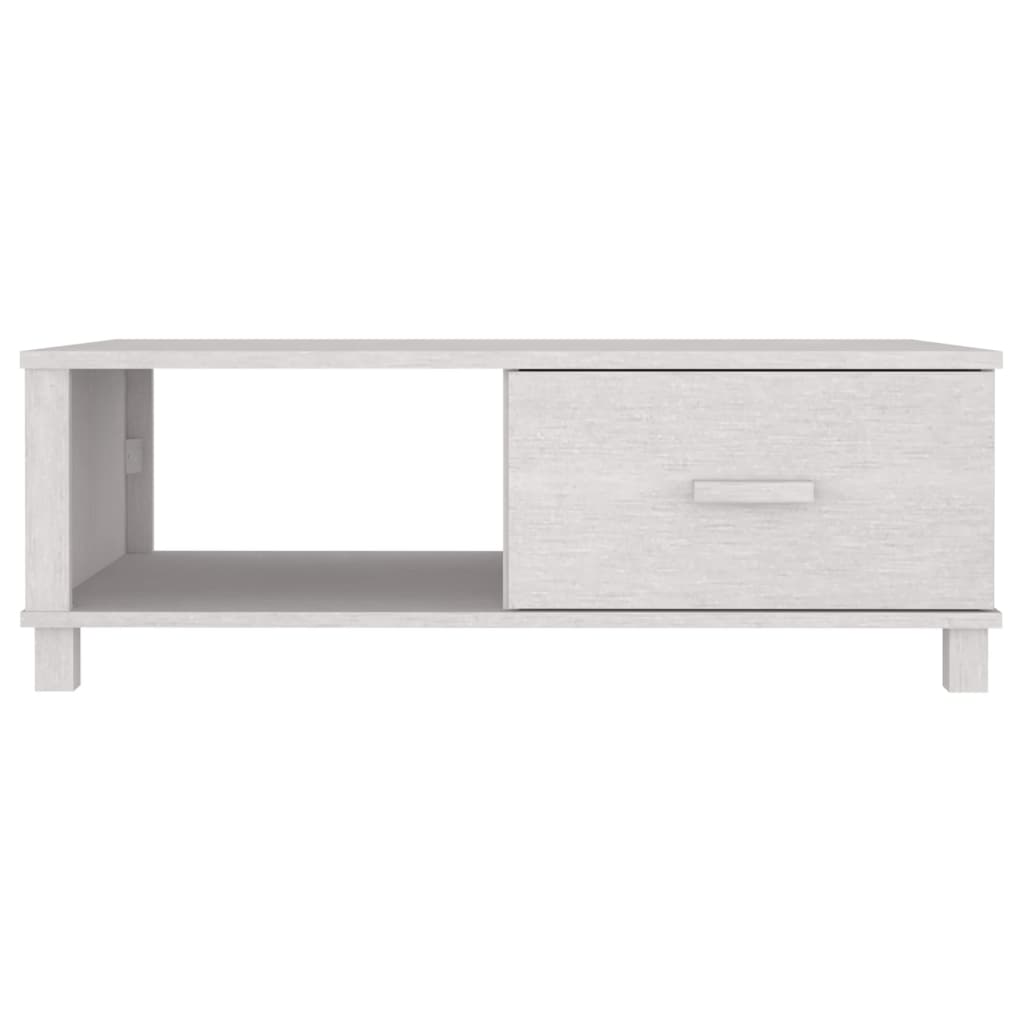 Salongbord HAMAR hvit 100x55x35 cm heltre furu