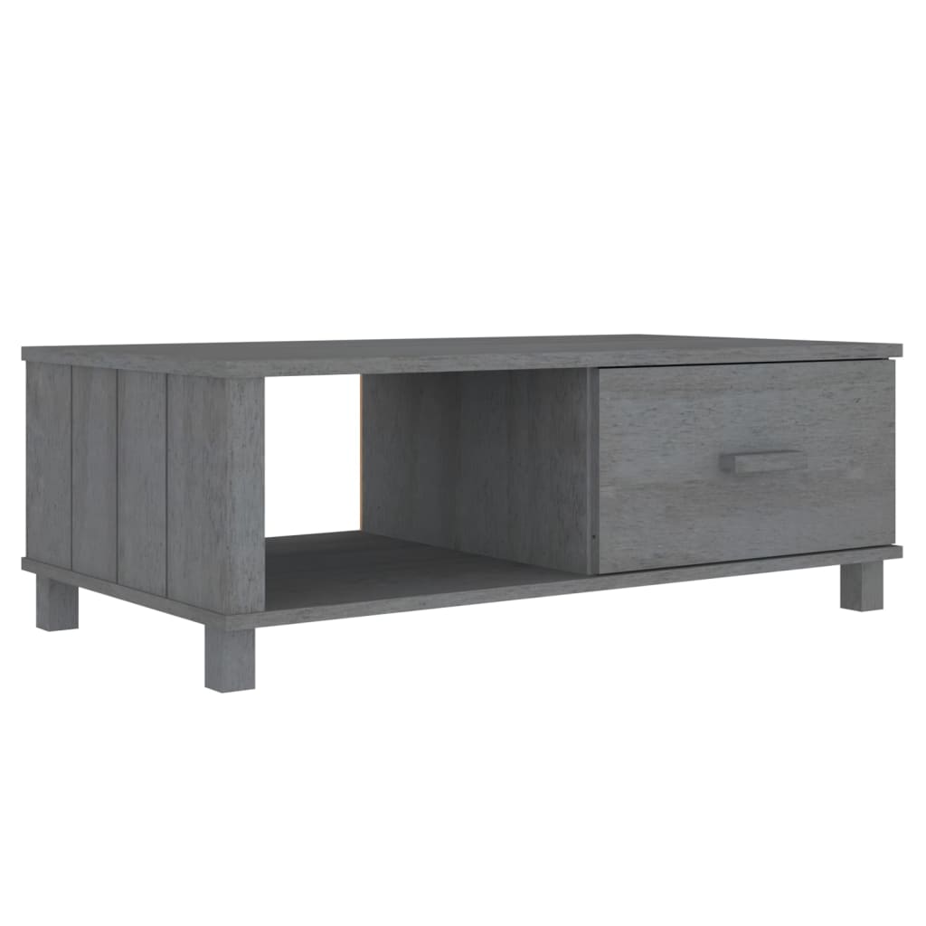 Salongbord HAMAR mørkegrå 100x55x35 cm heltre furu