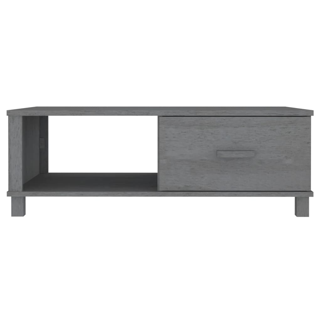 Salongbord HAMAR mørkegrå 100x55x35 cm heltre furu