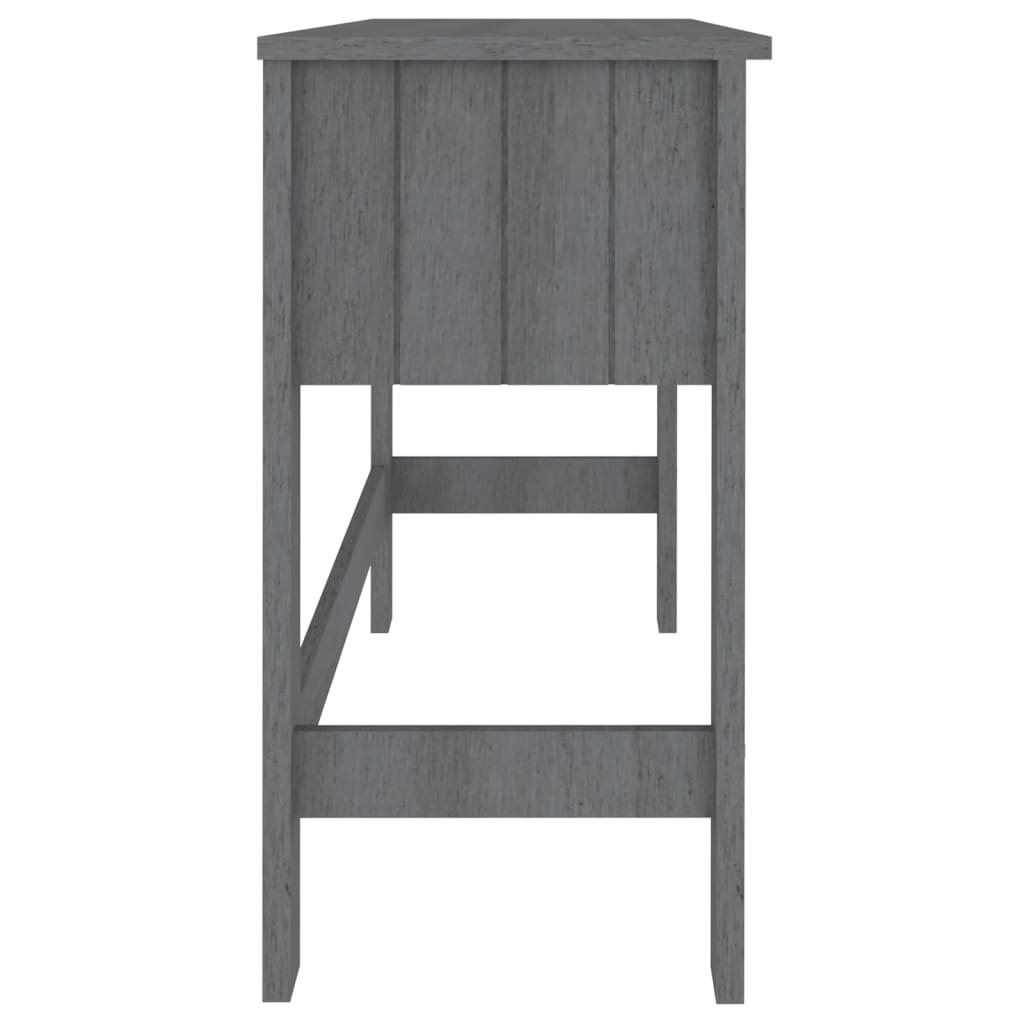 Skrivebord HAMAR mørkegrå 110x40x75 cm heltre furu