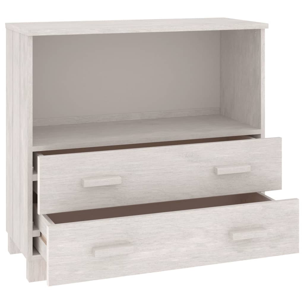 Skjenk HAMAR hvit 85x35x80 cm heltre furu