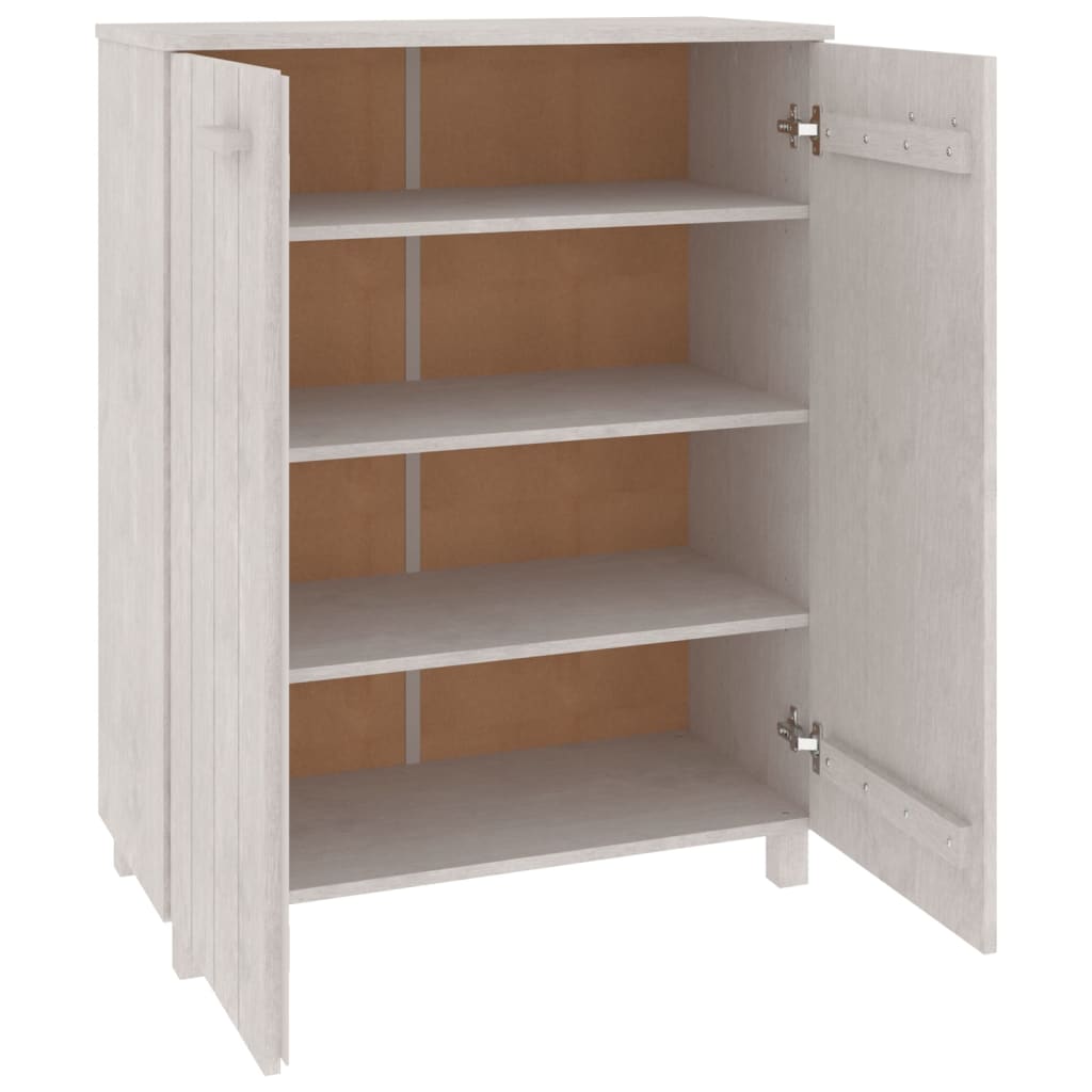 Skoskap HAMAR hvit 85x40x108 cm heltre furu